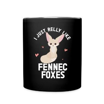 Fennec Fox - Full Colour Mug - black - Front