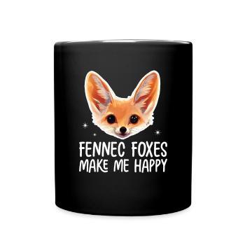 Fennec Fox - Full Colour Mug - black - Front