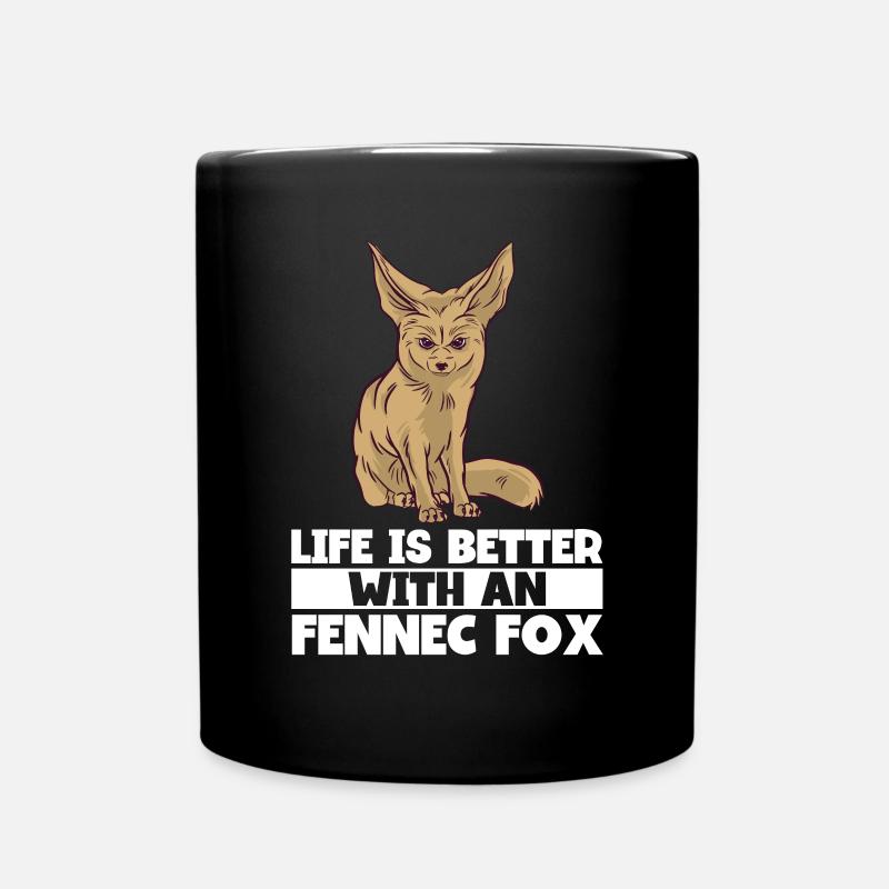 Fennec Fox - Tasse einfarbig - Schwarz
