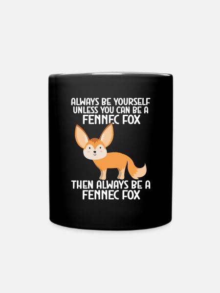 Fennec Fox - Tasse einfarbig - Schwarz