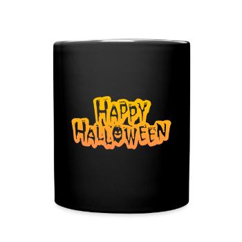 Halloween horror scary saying - Full Colour Mug - black - Front