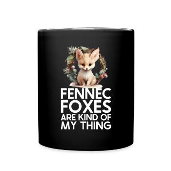 Fennec Fox - Full Colour Mug - black - Front