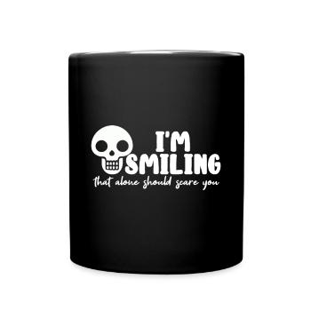 Halloween horror scary saying - Full Colour Mug - black - Front
