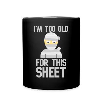 Halloween horror scary saying - Full Colour Mug - black - Front