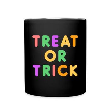 Halloween horror scary saying - Full Colour Mug - black - Front
