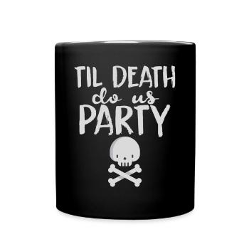 Halloween horror scary saying - Full Colour Mug - black - Front
