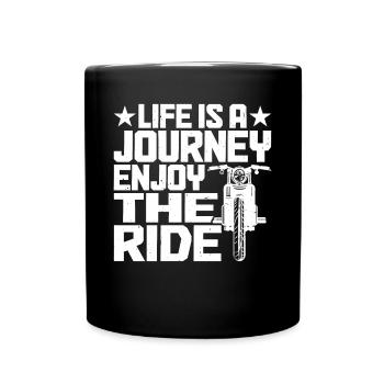 La vie est un voyage, profitez de la balade 6 - Mug uni - noir - Devant