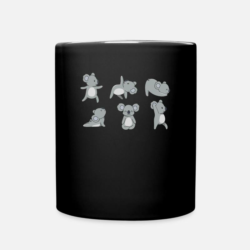 Yoga Koala - Tasse einfarbig - Schwarz
