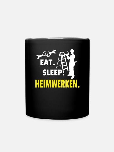 Heimwerker Geschenkidee Handwerker - Tasse einfarbig - Schwarz