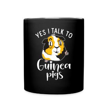 Cadeau mignon cochon d’Inde - Mug uni - noir - Devant