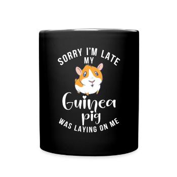 Cadeau mignon cochon d’Inde - Mug uni - noir - Devant