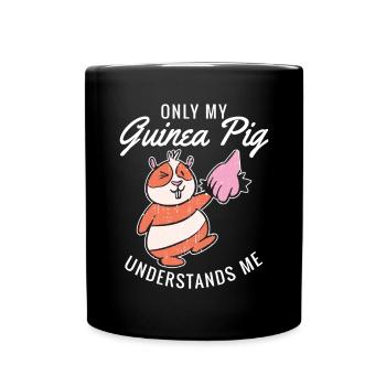Cadeau mignon cochon d’Inde - Mug uni - noir - Devant