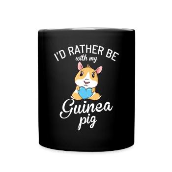 Cadeau mignon cochon d’Inde - Mug uni - noir - Devant
