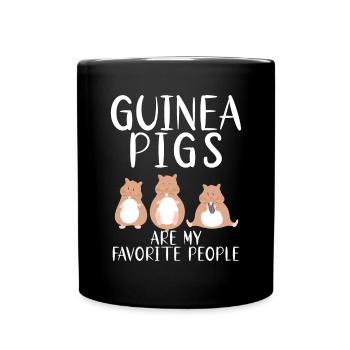 Cadeau mignon cochon d’Inde - Mug uni - noir - Devant