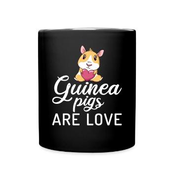 Cadeau mignon cochon d’Inde - Mug uni - noir - Devant