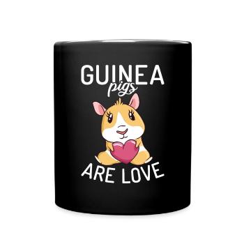Cadeau mignon cochon d’Inde - Mug uni - noir - Devant