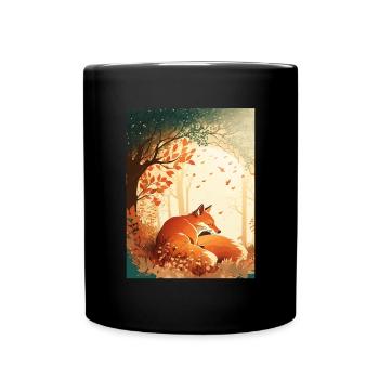 Fix et Foxi Fox disant chemise de couchage Câlin - Mug uni - noir - Devant