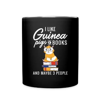 Cadeau mignon cochon d’Inde - Mug uni - noir - Devant