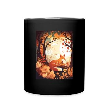 Fix et Foxi Fox disant chemise de couchage Câlin - Mug uni - noir - Devant