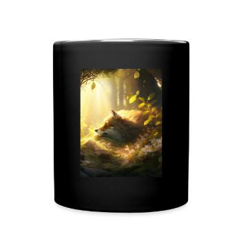 Fix et Foxi Fox disant chemise de couchage Câlin - Mug uni - noir - Devant