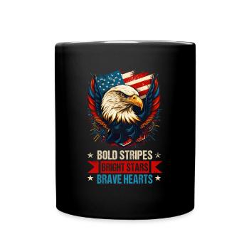 American Patriotic USA Design - Full Colour Mug - black - Front