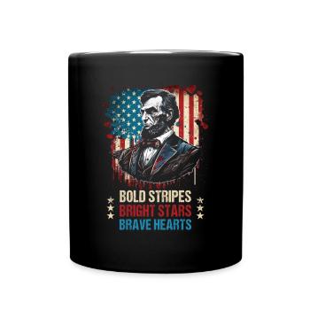American Patriotic USA Design - Full Colour Mug - black - Front