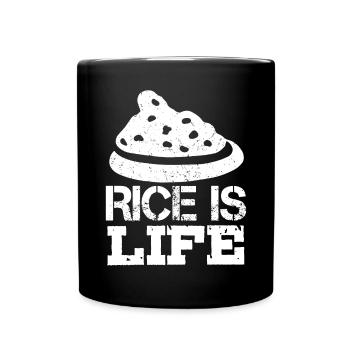 Reis Ist Leben Philippinen Filipino Pinoy - Tasse einfarbig - Schwarz - Vorne