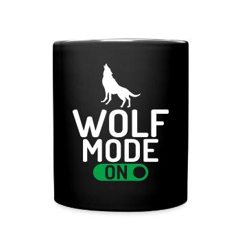Wolf Geschenke Wolf Lover - Tasse einfarbig - Schwarz - Vorne
