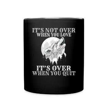 Wolf Geschenke Wolf Liebhaber - Tasse einfarbig - Schwarz - Vorne
