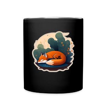 Fix et Foxi Fox disant chemise de couchage Câlin - Mug uni - noir - Devant