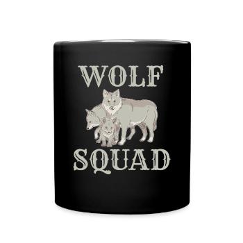 Wolf Geschenke Wolf Liebhaber - Tasse einfarbig - Schwarz - Vorne