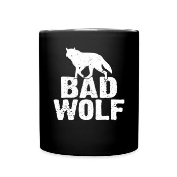 Wolf Geschenke Wolf Lover - Tasse einfarbig - Schwarz - Vorne