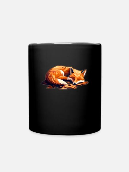 Fix et Foxi Fox disant chemise de couchage Câlin - Mug uni - noir