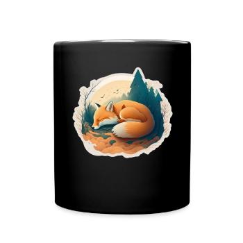 Fix et Foxi Fox disant chemise de couchage Câlin - Mug uni - noir - Devant