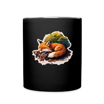 Fix et Foxi Fox disant chemise de couchage Câlin - Mug uni - noir - Devant