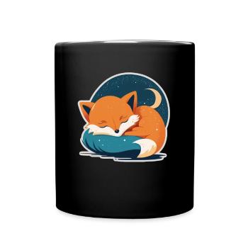 Fix et Foxi Fox disant chemise de couchage Câlin - Mug uni - noir - Devant