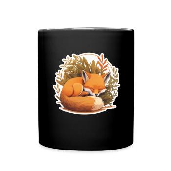 Fix et Foxi Fox disant chemise de couchage Câlin - Mug uni - noir - Devant