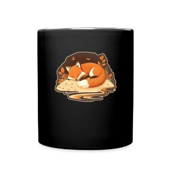 Fix et Foxi Fox disant chemise de couchage Câlin - Mug uni - noir - Devant