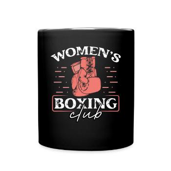 Boxclub Der Frauen - Tasse einfarbig - Schwarz - Vorne