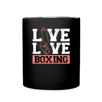 Live-love-boxen - Tasse einfarbig - Schwarz - Vorne