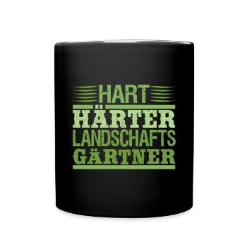 Hart Härter Landschaftsgärtner | Hobbygärtner - Tasse einfarbig - Schwarz - Vorne