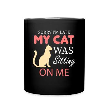 Delay Cat Cat Lovers Surprise Fun - Full Colour Mug - black - Front