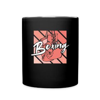Boxen Für Frauen - Tasse einfarbig - Schwarz - Vorne
