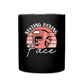 Ruhendes Boxgesicht - Tasse einfarbig - Schwarz - Vorne
