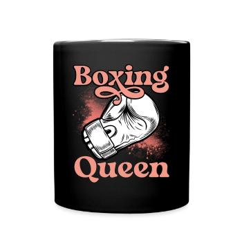 Boxkönigin - Tasse einfarbig - Schwarz - Vorne