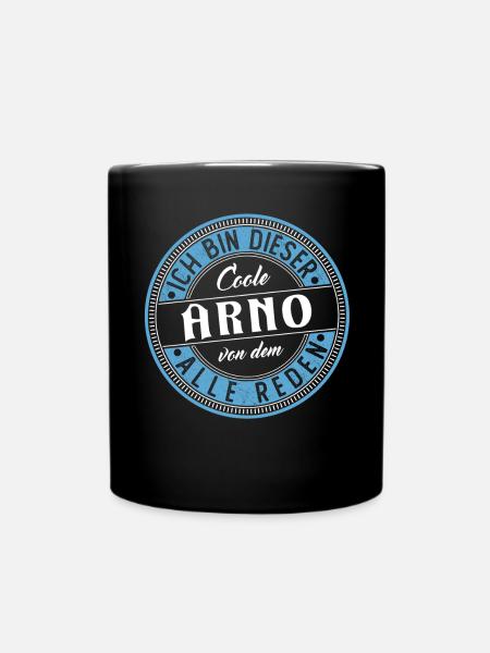 Arno Geschenkidee Geschenk Geburtstag - Tasse einfarbig - Schwarz
