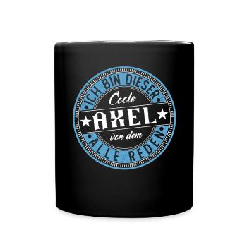 Axel Geschenkidee Geschenk Geburtstag - Tasse einfarbig - Schwarz - Vorne