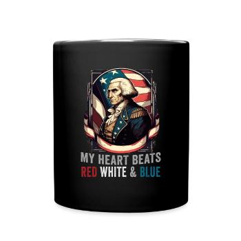 American Patriotic USA Design - Mug uni - noir - Devant