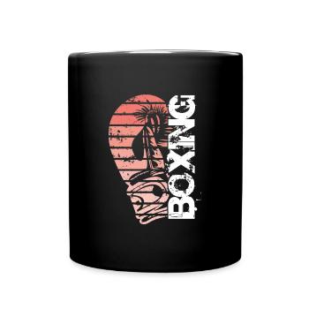 Boxhandschuh - Tasse einfarbig - Schwarz - Vorne