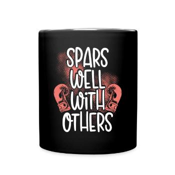 Spart Gut Mit Anderen - Tasse einfarbig - Schwarz - Vorne